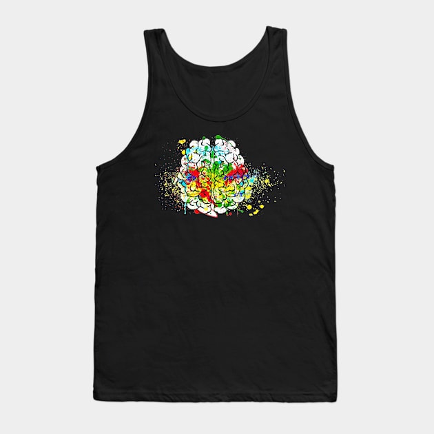 Brain t-shirt Tank Top by AbromsonStore